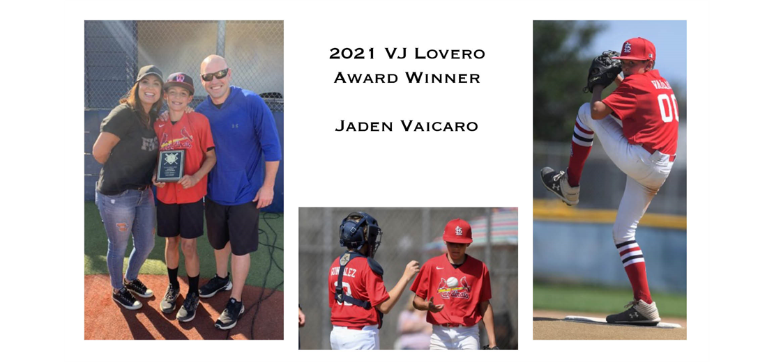 2021 VJ Lovero Award Winner         