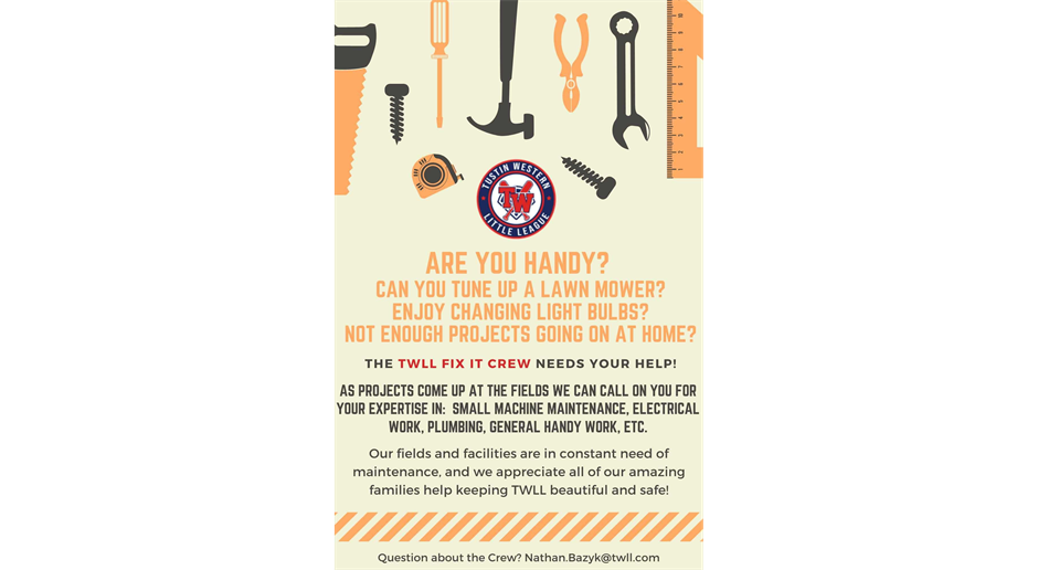 Join TWLL Fix It Crew!
