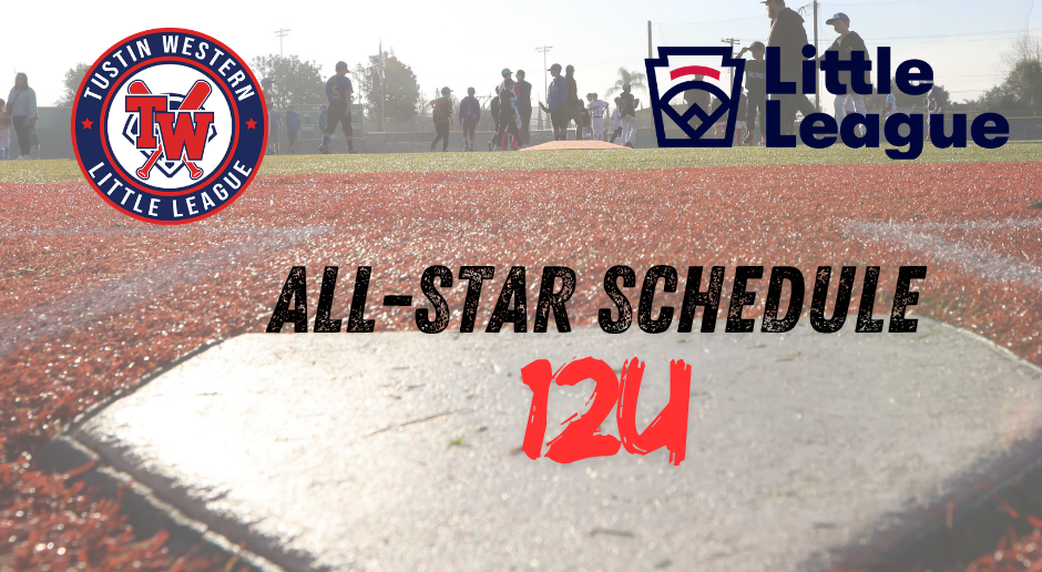 12U All-Star Tournament Schedule