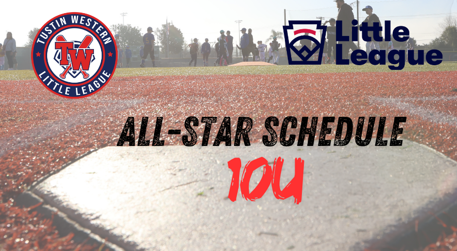 10U All-Star Tournament Schedule